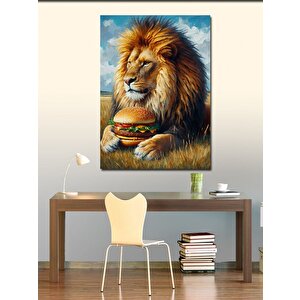 Kanvas Tablo Burger Aslan 50x70 cm