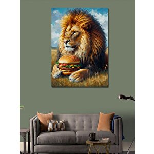 Kanvas Tablo Burger Aslan 50x70 cm