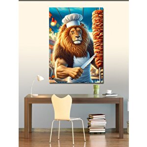 Kanvas Tablo Dönerci Şef Aslan 100x140 cm