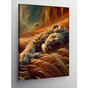 Kanvas Tablo Lav Aslanı 100x140 cm