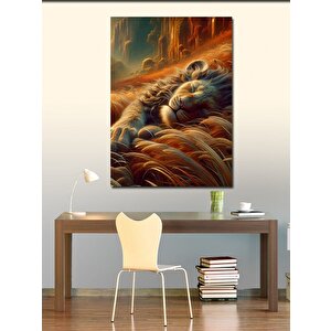 Kanvas Tablo Lav Aslanı 100x140 cm