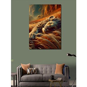 Kanvas Tablo Lav Aslanı 100x140 cm