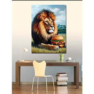 Kanvas Tablo Burger Aslan 100x140 cm