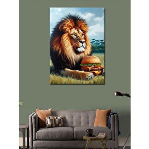 Kanvas Tablo Burger Aslan 100x140 cm