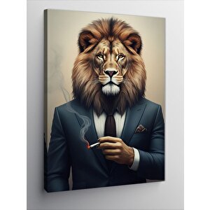 Kanvas Tablo Aslan Patron 50x70 cm