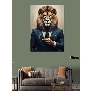 Kanvas Tablo Aslan Patron 50x70 cm