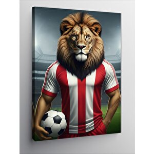 Kanvas Tablo Futbolcu Aslan 100x140 cm
