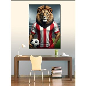 Kanvas Tablo Futbolcu Aslan 100x140 cm