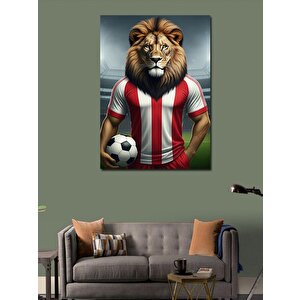 Kanvas Tablo Futbolcu Aslan 100x140 cm