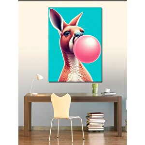 Kanvas Tablo Balonlu Kanguru 50x70 cm