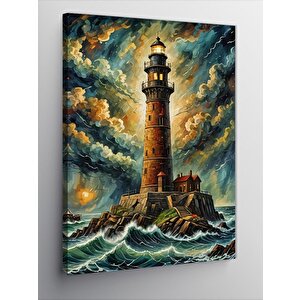 Kanvas Tablo Fırtına Feneri 100x140 cm