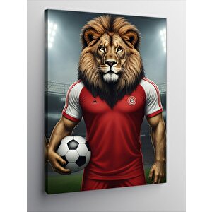 Kanvas Tablo Futbol Formalı Aslan 70x100 cm