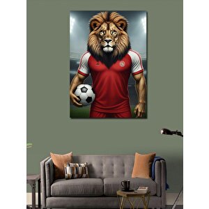 Kanvas Tablo Futbol Formalı Aslan 70x100 cm