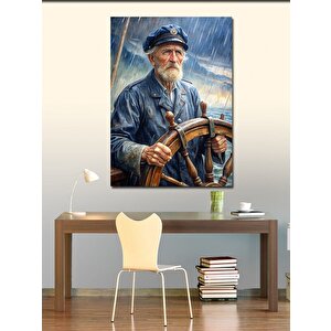 Kanvas Tablo Fırtınada Kalan Kaptan 100x140 cm
