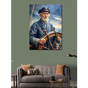 Kanvas Tablo Fırtınada Kalan Kaptan 100x140 cm