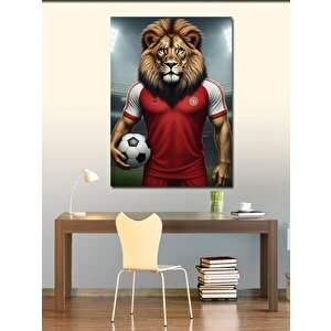 Kanvas Tablo Futbol Formalı Aslan 100x140 cm