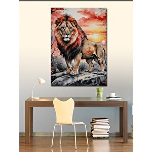 Kanvas Tablo Aslan 100x140 cm