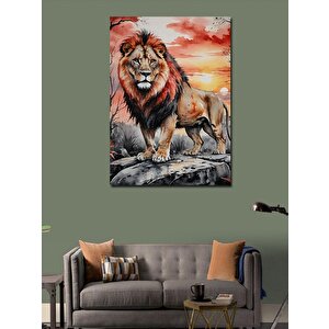 Kanvas Tablo Aslan 100x140 cm