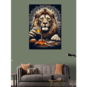 Kanvas Tablo Aslan Ve Kahve 70x100 cm