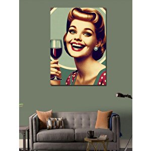 Kanvas Tablo Retro Kadın 100x140 cm