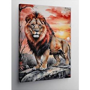 Kanvas Tablo Aslan 70x100 cm
