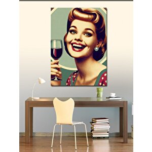 Kanvas Tablo Retro Kadın 50x70 cm