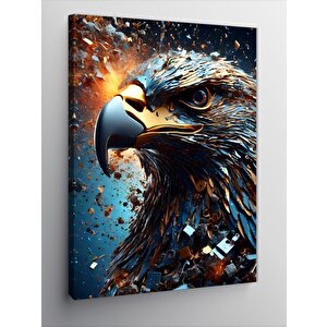 Kanvas Tablo Parçalar Ve Kartal 70x100 cm