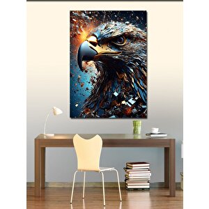 Kanvas Tablo Parçalar Ve Kartal 70x100 cm