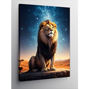 Kanvas Tablo Taht Aslanı 50x70 cm