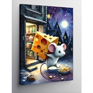 Kanvas Tablo Kırmızı Şemsiyeye Ve Yol Çizgileri 50x70 cm