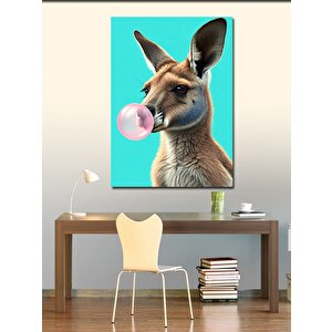 Kanvas Tablo Sakız Çiğneyen Kanguru 70x100 cm