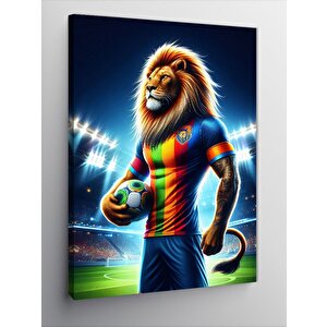 Kanvas Tablo Futbolcu Aslan 70x100 cm