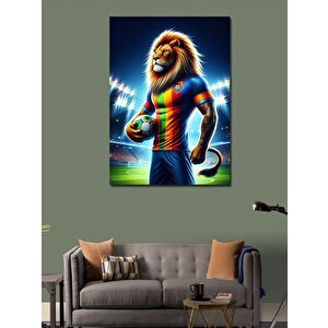 Kanvas Tablo Futbolcu Aslan 100x140 cm