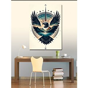 Kanvas Tablo Kartal Ortasında Dağ Manzarası 70x100 cm