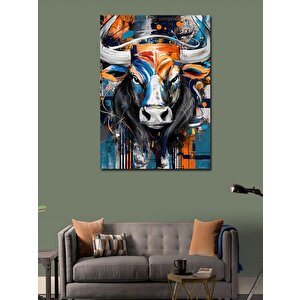 Kanvas Tablo Soyut Boğa 100x140 cm