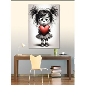 Kanvas Tablo Kalpli Oyuncak Bebek 50x70 cm