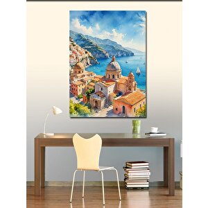 Kanvas Tablo Retro Yazlık Evleri 70x100 cm