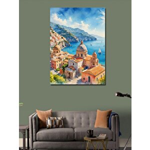 Kanvas Tablo Retro Yazlık Evleri 50x70 cm