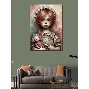 Kanvas Tablo Çilli Kız Ve Oyuncağı 70x100 cm