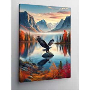 Kanvas Tablo Göldeki Kartal 50x70 cm