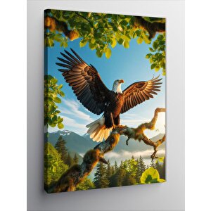 Kanvas Tablo Uçan Kartal 100x140 cm
