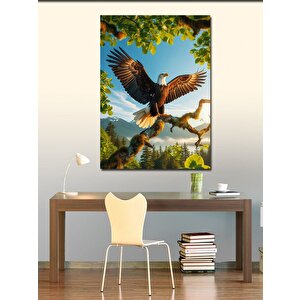 Kanvas Tablo Uçan Kartal 100x140 cm