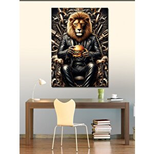 Kanvas Tablo Taht Aslanı 70x100 cm