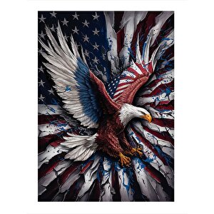 Amerikan Kartalı Modern Mdf Tablo 25cmx 35cm 25x35 cm