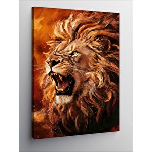 Kanvas Tablo Kükreyen Aslan 70x100 cm
