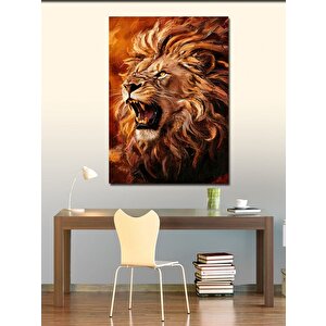 Kanvas Tablo Kükreyen Aslan 70x100 cm