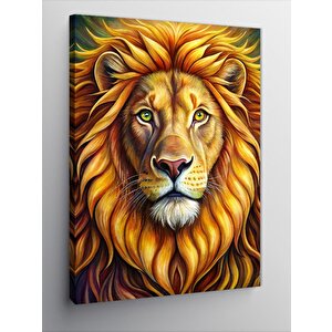 Kanvas Tablo Aslan Kral 100x140 cm