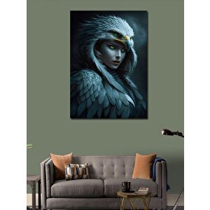 Kanvas Tablo Kartal Ve Kadın 100x140 cm