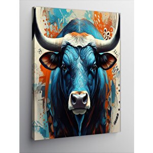 Kanvas Tablo Öfkeli Boğa 100x140 cm
