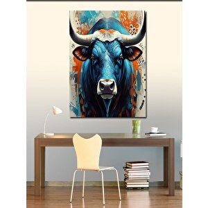 Kanvas Tablo Öfkeli Boğa 100x140 cm